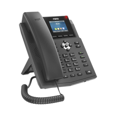 Teléfono IP empresarial para 4 líneas SIP con pantalla LCD de 2.4 pulgadas a color, Opus y conferencia de 6 participantes, PoE.