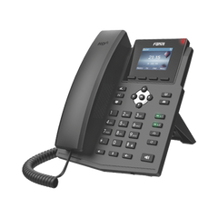 Teléfono IP empresarial para 4 líneas SIP con pantalla LCD de 2.4 pulgadas a color, Opus y conferencia de 3 vías, PoE.