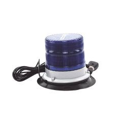 Baliza led pulso, 12-24vdc, 11 patrones de flash, montaje de imán de vacío, azul