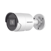 Bala IP 4 Megapixel / Lente 2.8 mm / 40 mts IR EXIR / IP67 / WDR 120 dB / PoE / Micrófono Integrado / Videoanaliticos (Filtro de Falsas Alarmas) / Ultra Baja Iluminación