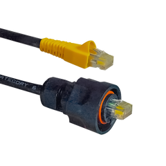 Patch Cord Industrial "Ruggedized" a Plug Modular, Cat6, de 3 ft, Color Negro