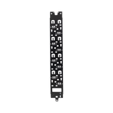 Panel Administrador de Cables Vertical para Gabinete FlexFusion™ de 45RU, Acepta Anillos en D, Anillos S1DR, S2DR y L; S1LR, S2LR, Color Negro