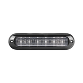 Luz Auxiliar Ultra Brillante IP67 de 6 LEDs, Color Azul, con mica transparente y bisel negro