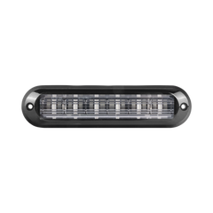 Luz Auxiliar Ultra Brillante IP67 de 6 LEDs, Color Azul, con mica transparente y bisel negro