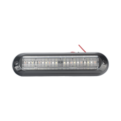Luz Auxiliar, Ultra Brillante, IP67, 18 LEDs, Tricolor, Color Rojo/Claro/Azul, con mica transparente y bisel negro