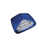 Luz de advertencia de 8 X 6", Color Azul, Con Luz de Trabajo Clara, Ideal para Ambulancias