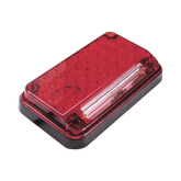 Luz de Advertencia de 7X4", Color Rojo, Con Luz de Trabajo, Ideal para Ambulancias