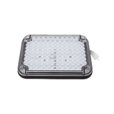 Luz de Advertencia de 9X7", Bicolor Rojo/Claro, Ideal para Ambulancias