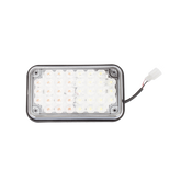 Luz de Advertencia de 6X4", Bicolor Rojo/Claro, Ideal para Ambulancias