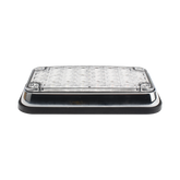 Luz de Advertencia de 6X4", Bicolor Rojo/Claro, Ideal para Ambulancias