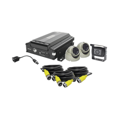 KIT DVR PARA VEHICULO / INCLUYE / CÁMARAS PARA INTERIOR / CÁMARA PARA EXTERIOR, / 2MP AHD / CABLES EXTENSORES / ADAPTADOR LAN.