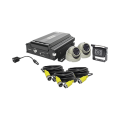 KIT DVR PARA VEHICULO / INCLUYE / CÁMARAS PARA INTERIOR / CÁMARA PARA EXTERIOR, / 2MP AHD / CABLES EXTENSORES / ADAPTADOR LAN.