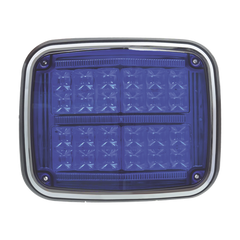 Luz de advertencia de 8 X 6", Color Azul, SAE, IP67, Ideal para Ambulancias