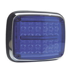 Luz de advertencia de 8 X 6", Color Azul, SAE, IP67, Ideal para Ambulancias