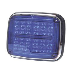 Luz de advertencia de 8 X 6", Color Azul, SAE, IP67, Ideal para Ambulancias
