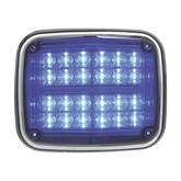 Luz de advertencia de 8 X 6", Color Azul, SAE, IP67, Ideal para Ambulancias