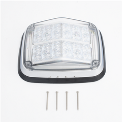 Luz de advertencia de 8 X 6", Color Rojo / Claro, SAE, IP67, Ideal para Ambulancias