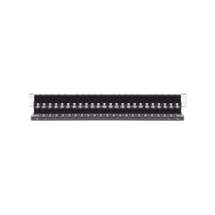 Patch Panel Z-MAX de 24 puertos, Blindado, Precargado con Jacks Categoria 6A, Plano, 1UR