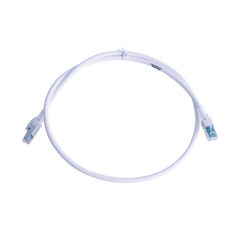 Patch Cord Z-MAX Cat6A S/FTP, CM/LS0H, 0.91 Metros (3 Pies), Color Blanco, Versión Bulk (Sin Empaque Individual)