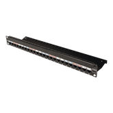 Patch Panel Z-MAX, de 24 puertos, Modular (vacío), Plano, 1UR