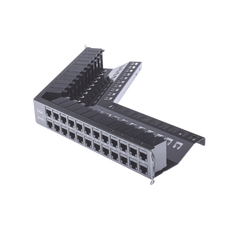 Patch Panel Z-MAX de 48 Puertos, Blindado, Modular (Vacío), Angulado, 1UR