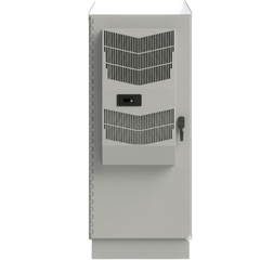 Gabinete para Exterior Tipo 4X Doble Puerta de 43 UR / Aluminio Soldado / 2134 x 762 x 1118 mm (84 x 30 x 44 in) / Exterior IP66 / Montaje Almohadilla / Aire de Precisión / Gris RAL 7035