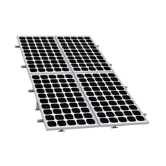 Montaje para Panel Solar 2X2, Riel 5 de 2700mm para Módulos con Espesor de 30-35mm, Vel. de Viento Máx. 136km/h