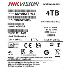 Disco Duro para Videovigilancia 3.5" 4 TB / Hikvision / 5400 RPM / SATA / Recomendado para NVRs HIKVISION
