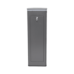 Kit COMPLETO Barrera Izquierda XBS Con Corona LED / Brazo Iluminado de 5M / Incluye Sensor de Masa, Transformador, Lazo Magnético, Ancla, Fotoceldas y 2 Controles Inalámbricos