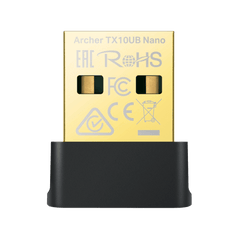 Adaptador USB Nano Wi-Fi 6 / Dual Band 600 Mbps en 5 GHz / 287 Mbps en 2.4 GHz / Bluetooth 5.3 BLE / WPA3 / Driver Pre-Cargado / 802.11ax