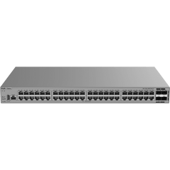 Switch Gigabit PoE+ 48 Puertos / 4 Puertos SFP+ 10GE / Capacidad de Conmutación 176 Gbps / Tasa de Reenvío 130.944 Mpps / PoE 370 W / Capa 3 / VSU / Ventilación Forzada / 1 RU / Línea Cybrey
