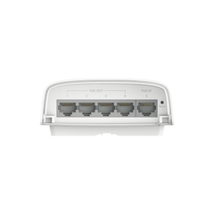 Switch PoE Omada Para Exterior / 1 Puerto PoE++ IN 802.3 af/at/bt / 4 Puertos PoE+ OUT Gigabit / Adminstración Centralizada Omada