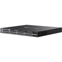 Switch Gestionable L3 Apilable / 48 Puertos Gigabit + 6 Slots 10G SFP+ / Capacidad 216 Gbps / Apilamiento Físico hasta 8 Unidades / Gestión Cloud Omada SDN / Alta Disponibilidad con Fuentes Redundantes / RIP-OSPF-VRRP-PIM / Seguridad ACL-802