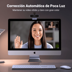 Cámara Web HD USB / 1080p 30 FPS / Campo de Visión 85° / Micrófonos Duales Omnidireccionales / Enfoque Fijo / Cable 2 m (6.6 ft) / Plug-and-Play Universal