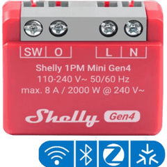 Mini Interruptor inteligente Wi-Fi 2.4 / medición de consumo, /1 canal 8A 110-240 / compatible con asistentes de voz