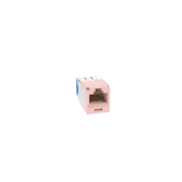 Conector Jack RJ45 Estilo TG, Mini-Com, Categoría 6A, de 8 Posiciones y 8 Cables, Color Rosa