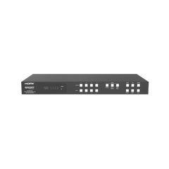 Switch de Video Matrix 4x4 HDMI 2.0 | 18Gbps Ancho de Banda | 4K2K@60Hz Resolución | 4 Entradas 4 Salidas HDMI | Audio LPCM y Dolby Digital | Control TCP-IP y RS-232 | Conectores Phoenix para Audio | Metal Enclosure