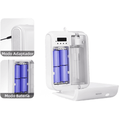 Difusor de Aromas Comercial / 500 ml / Cobertura 100 m² / Atomización Sin Agua / Control por App / Batería D o Adaptador DC / Color Blanco