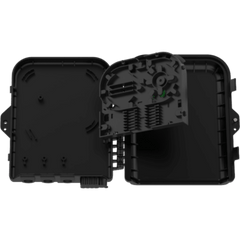 Cierre de Empalme para 24 fusiones de fibra óptica, Interior/Exterior, con 8 acopladores SC/APC y splitter 1x8 SC/APC Incluido, IP65, 3 Puertos para Fibra Troncal o Distribución