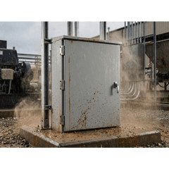 Gabinete Industrial ProTek de 19 UR de 922 x 600 x 614 mm Puerta Sólida Con Aire Acondicionado de 800 BTU / Protección NEMA Tipo 4/12; IP66, Fabricado en Acero Color Gris Claro