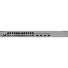 Switch Ethernet de Acceso 1000 Mbps / 24 Puertos RJ45 10/100/1000BASE-T / 4 Puertos SFP+ 1GE/2.5GE/10GE / Capacidad 128 Gbps / Enrutamiento Layer 3 / VSU / Diseño Sin Ventilador / 1 RU / Línea Cybrey