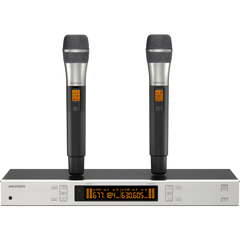 Kit de Micrófonos Inalámbricos UHF / 2 Canales / 2 Micrófonos de Mano / Frecuencia 821-942 MHz /
