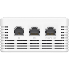 Punto de Acceso GPON de Pared / AX1800 Wi-Fi 6 / 1.8 Gbps / 2 Puertos Gigabit con PoE de Salida / FXS VoIP / Gestión Cloud Omada / Mesh y Roaming