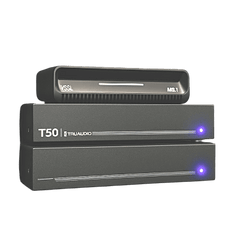 KIT Amplificador T50 y Streamer de Audio Modular MS.1 | PoE + USB-C | HDMI eARC + Óptica + RCA | Bluetooth LE Audio | WiFi | Control4-Crestron-Elan-RTI-URC-Savant-Lutron | AirPlay2-GoogleCast-SpotifyConnect