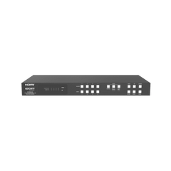 Switch de Video Matrix 4x4 HDMI 2.0 | 18Gbps Ancho de Banda | 4K2K@60Hz Resolución | 4 Entradas 4 Salidas HDMI | Audio LPCM y Dolby Digital | Control TCP-IP y RS-232 | Conectores Phoenix para Audio | Metal Enclosure