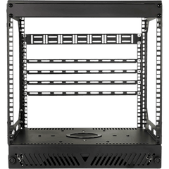 Rack Abierto Deslizante y Giratorio / 12U / Rotación 360° / Carga 68 kg (150 lbs) / Norma EIA/ECA-310-E / Gestión de Cables