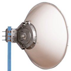 Antena direccional Alto Rendimiento / Parábola profunda para mayor aislamiento al ruido /4 ft / 4.9 a 6.1 GHz / / Ganancia de 35 dBi / Soporte de acero inoxidable / Polaridad en 90 ° y 45 ° / Incluye montaje.