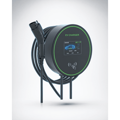 Estación de Carga para Vehículos Eléctricos / 48 A / 11.5 kW / Conector Tipo 1 (SAE J1772) / 220-250 V Monofásico / Pantalla LCD 4.3 in (10.9 cm) / Cable TPU 5 m (16.4 ft) / Plug and Play / APP Móvil / RFID / Carcasa Alu