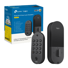 Cerradura Inteligente Wi-Fi / Deadbolt / 6 Métodos Desbloqueo / Reconocimiento Huella <0.5s / 100 Huellas + 200 PINs / BHMA Grado 3 / IP54 Exterior / Batería 7800 mAh / Alexa-Google-SmartThings