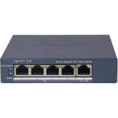 Kit de Videoportero IP + Switch PoE Estándar con llamada a App de Smartphone (HikConnect) / Apertura con tarjeta MIFARE / Frente de calle IP65 / Soporta 1 Departamento